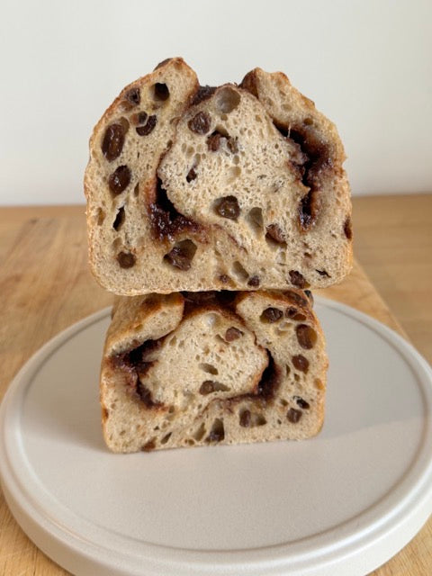 Organic Cinnamon Raisin Swirl Sourdough Loaf