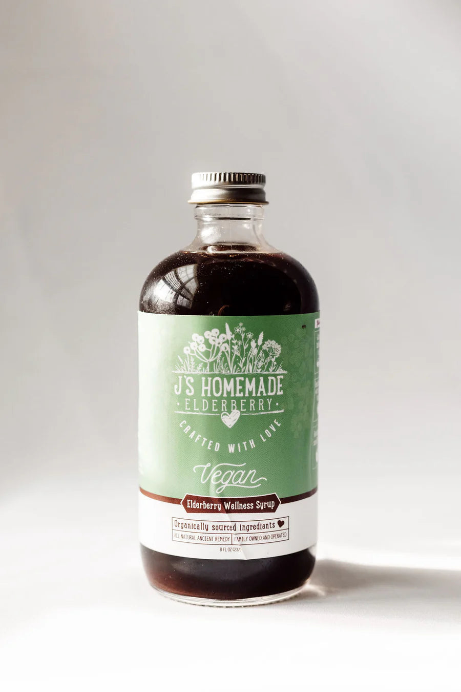 J's Homemade Large VEGAN Elderberry Syrup - 16oz