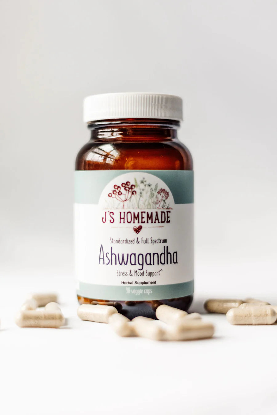 J's Homemade Ashwagandha Capsules - 90 Capsules