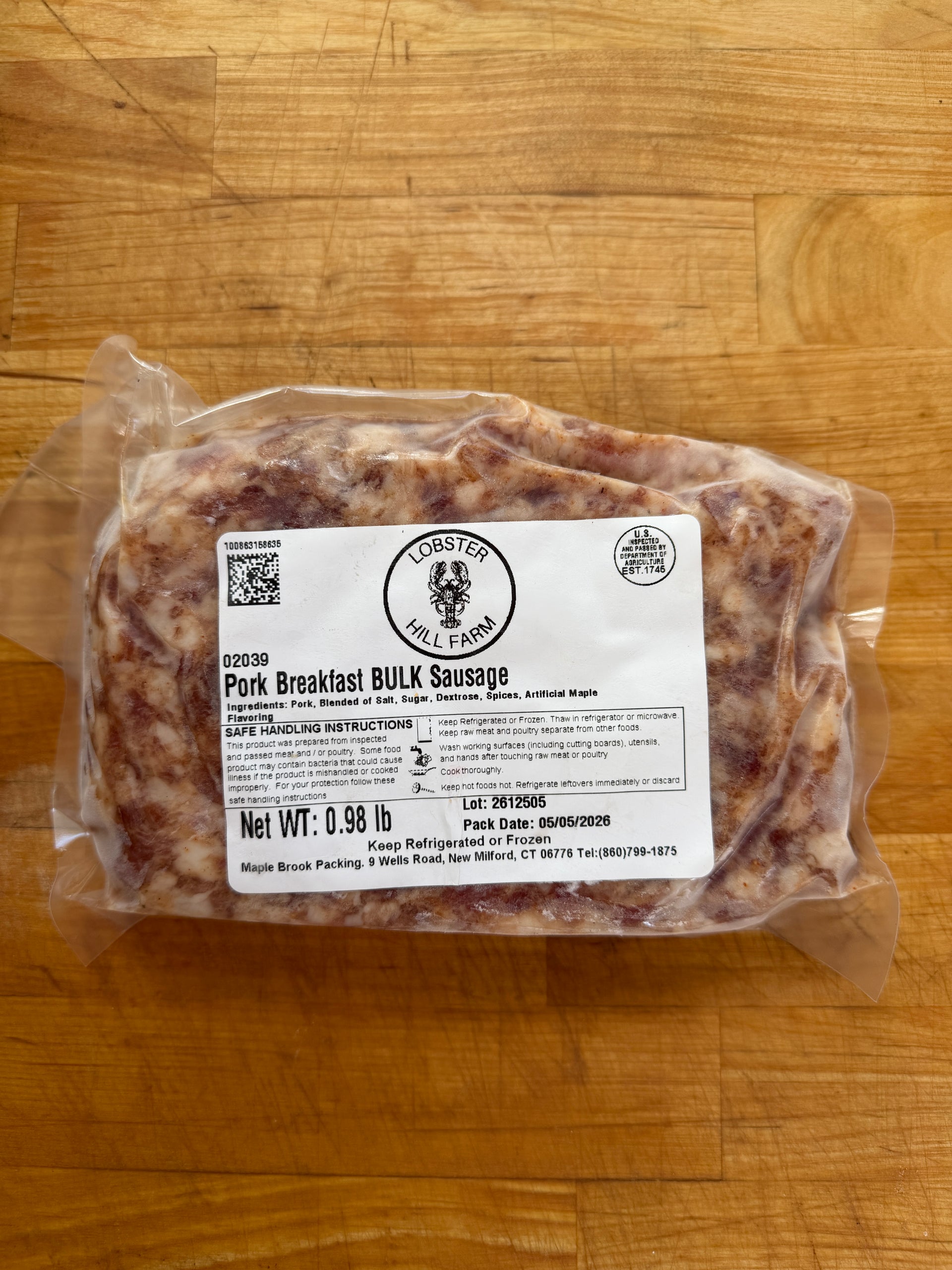 Breakfast Sausage - Pork - Ground - 1lb