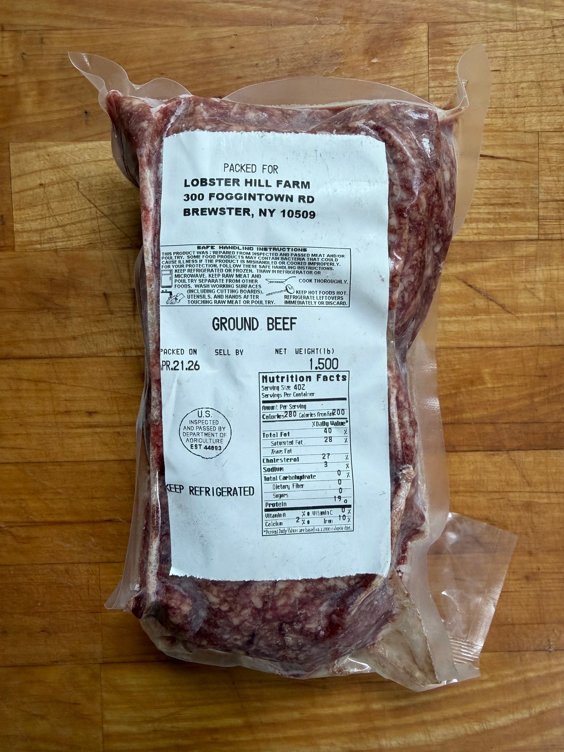 Ground Beef - 1.5lb