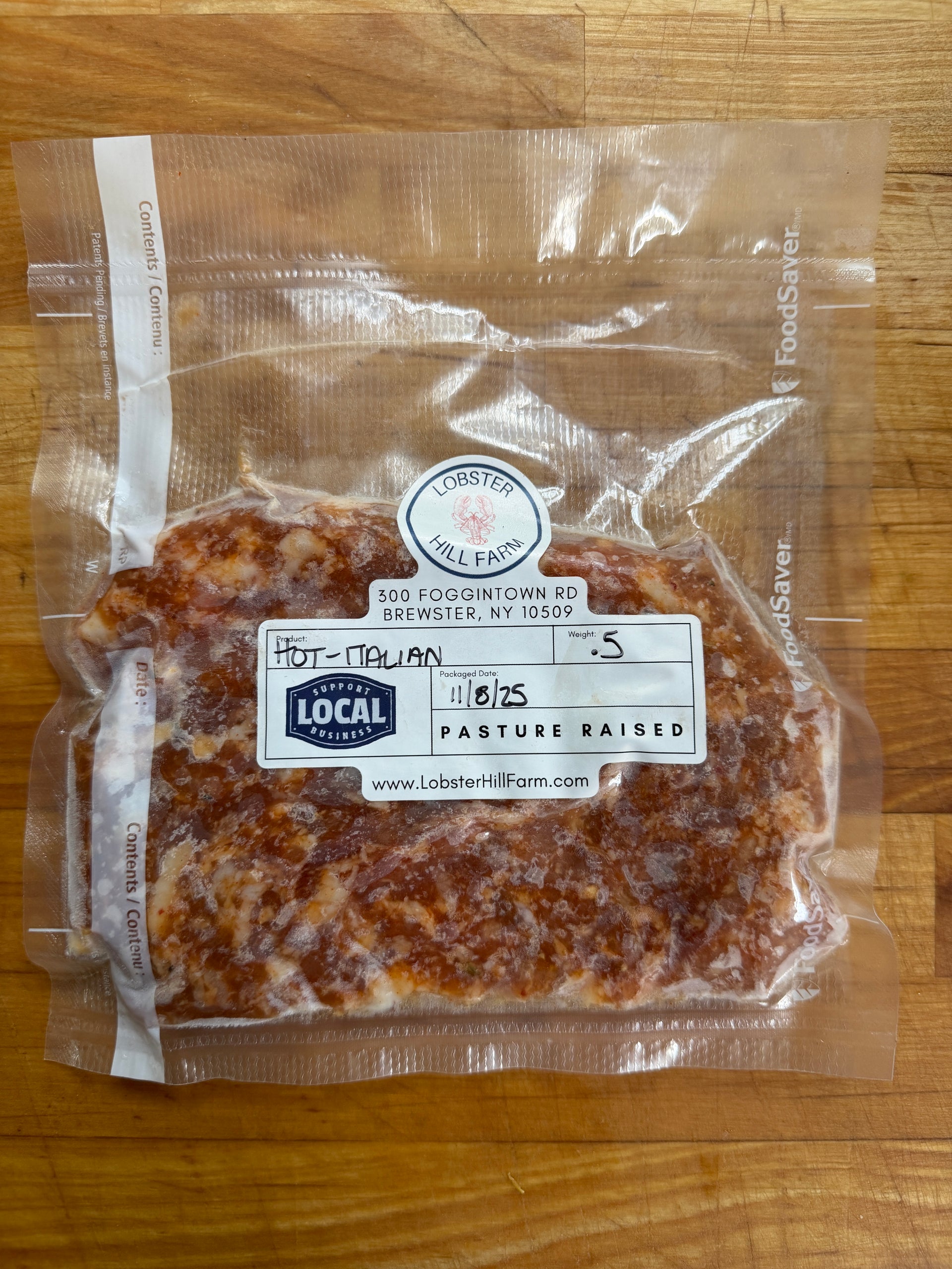 Hot Italian Sausage - Pork - Ground - 1lb
