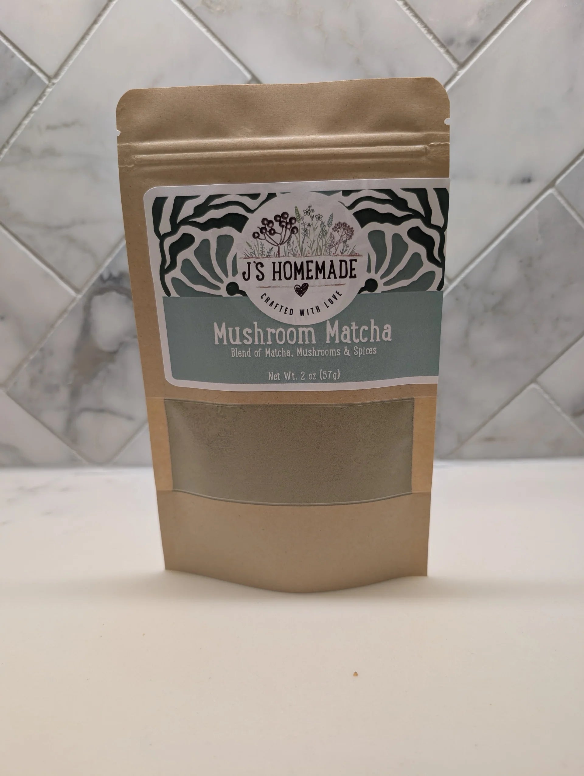 J's Homemade Mushroom Matcha - 2oz