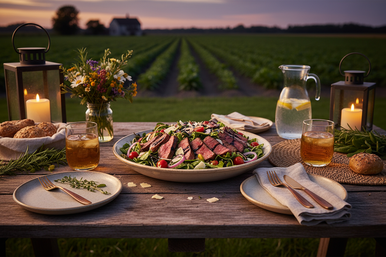 Steak Salad Night Meal